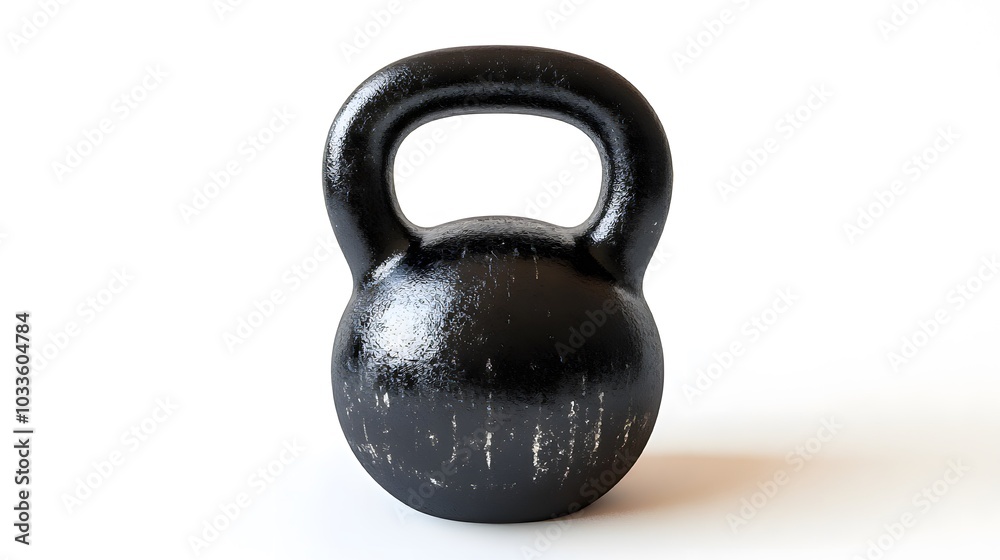 Fototapeta premium Heavy kettlebell isolated on white background. 