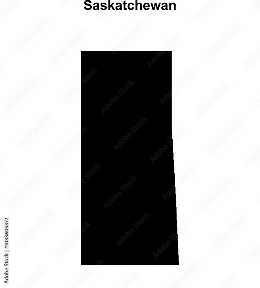 Saskatchewan blank outline map