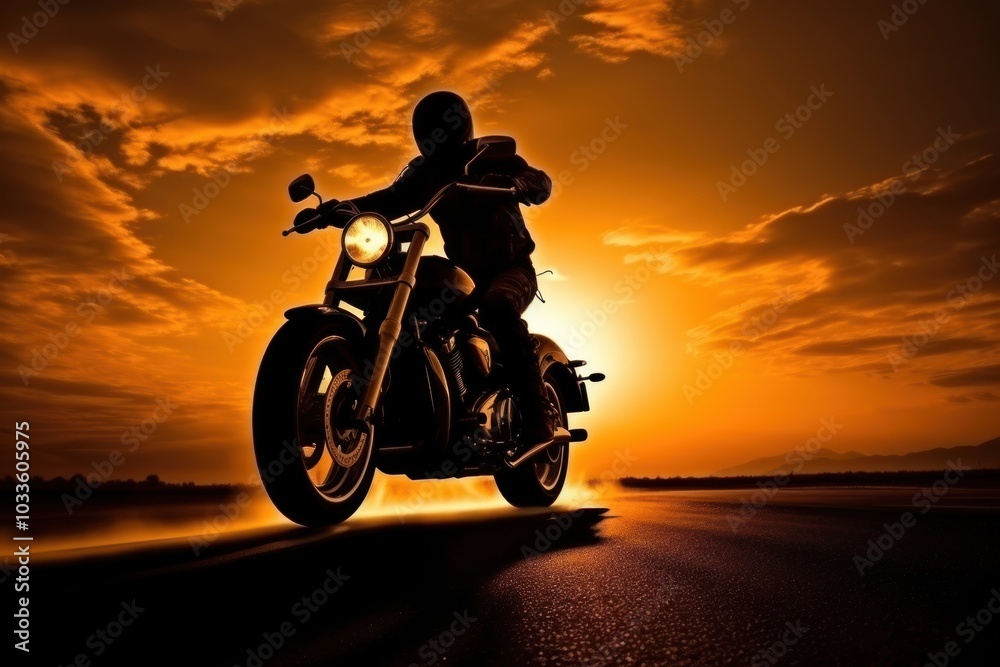 Riding motorcycle adult backlighting vehicle. Riding motorcycle adult backlighting vehicle.