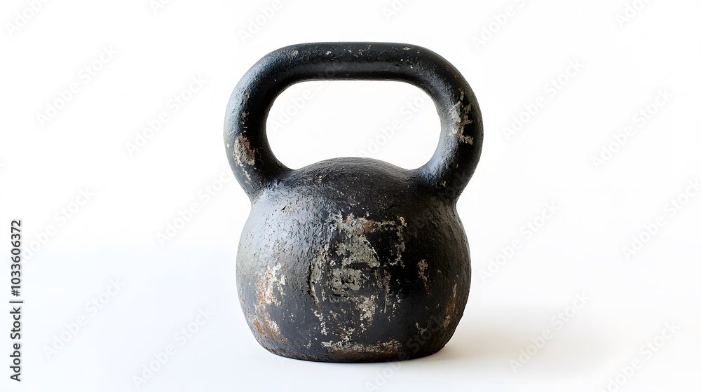 Fototapeta premium Heavy kettlebell isolated on white background.