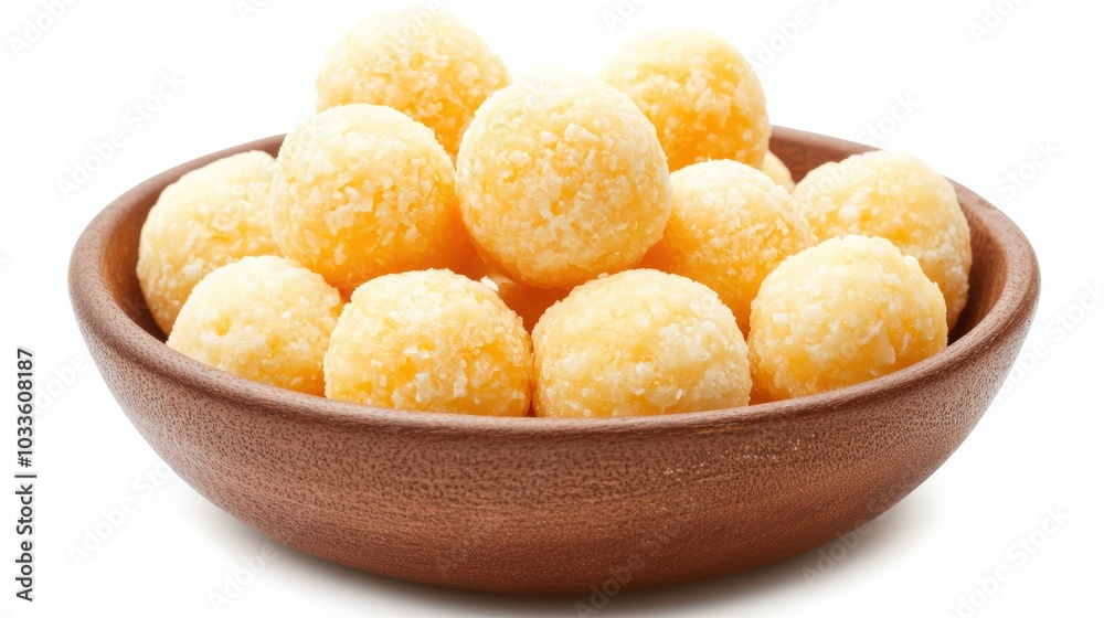 Cheese Balls Snack Background. Closeup of Cheese Balls in Bowl with Colours Cheese Balls Snack Background. Closeup of Cheese Balls in Bowl with Colours
