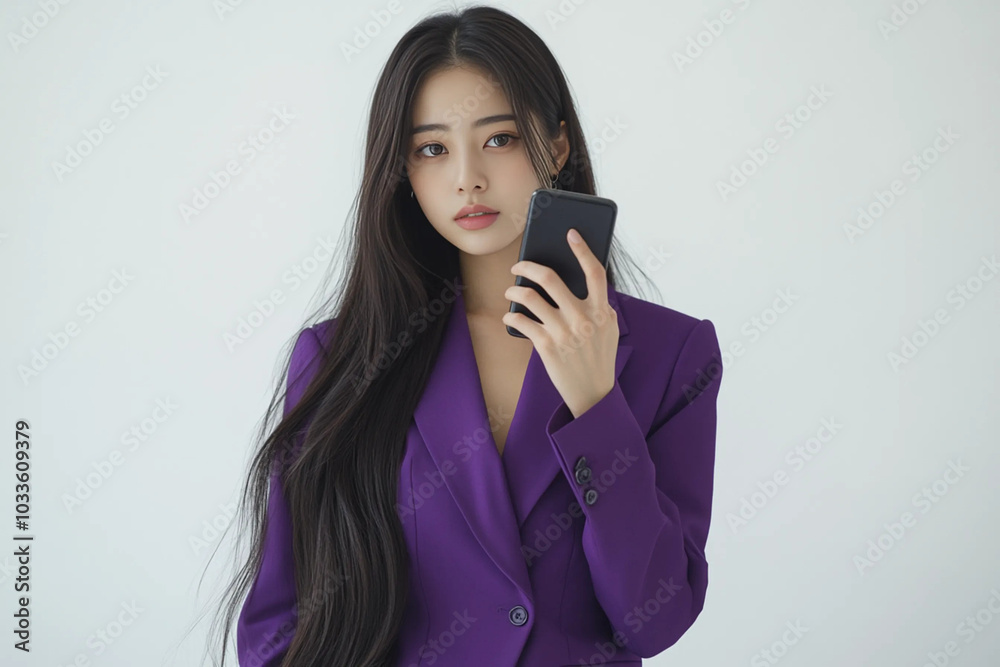  Japanese woman with mobile phone