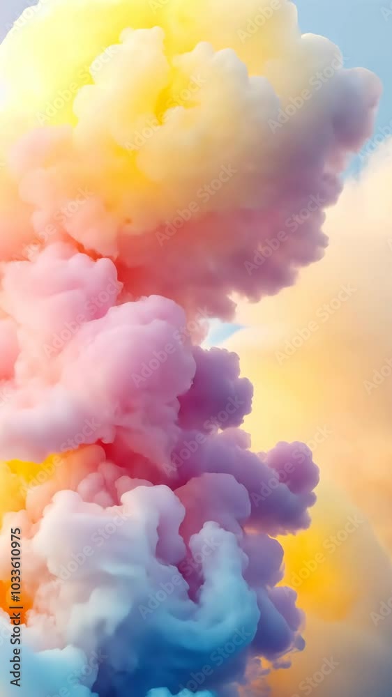 Colorful cloudscape with pastel hues, abstract Colorful cloudscape with pastel hues, abstract