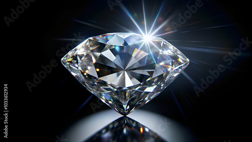 diamond on a white,A stunning diamond resting on a smooth white surface,An elegant diamond displayed on a bright white backdrop,