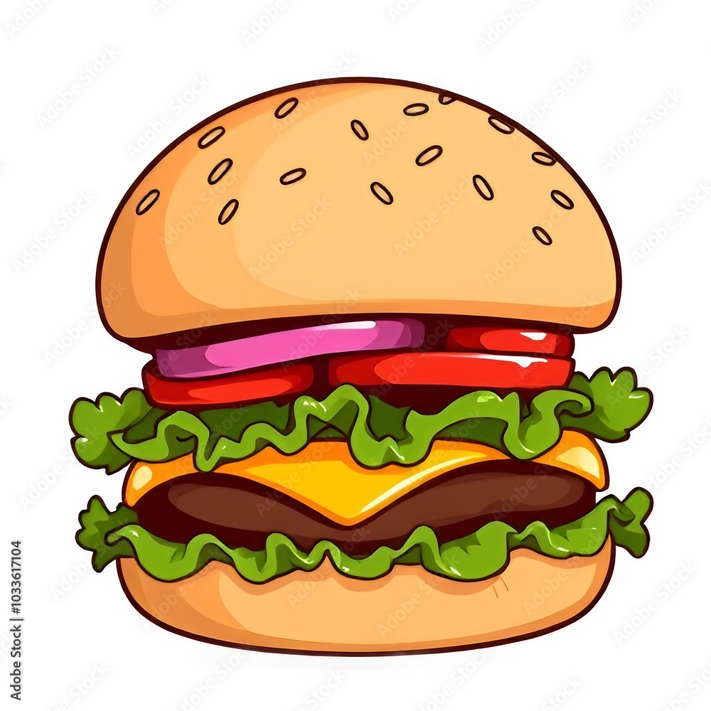 hamburger on white background hamburger on white background