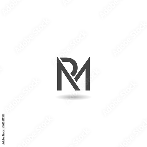Free Download RM letter logo concept with shadow - GFXLoad
