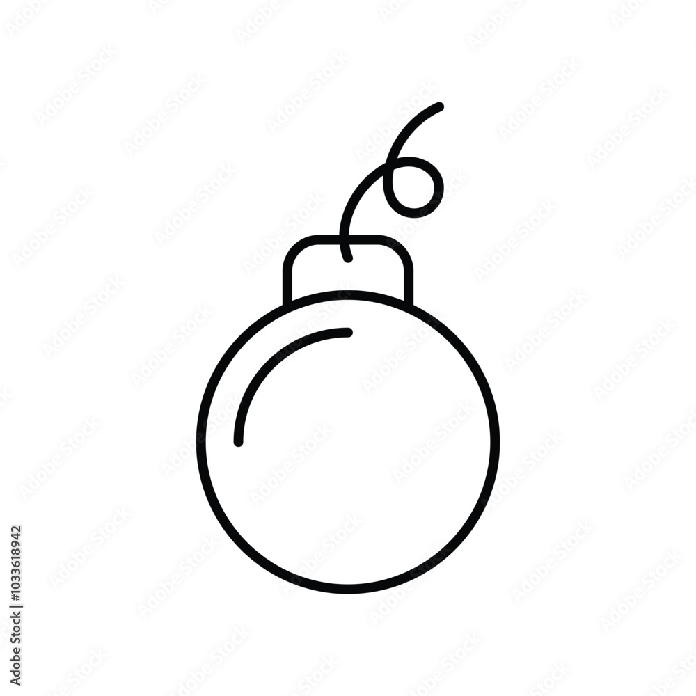 Boom line icon with white background vector stock illustration Boom line icon with white background vector stock illustration