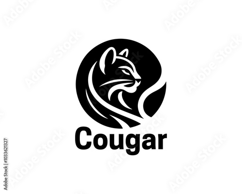 Cougar Head Logo Design icon Vector Illustration