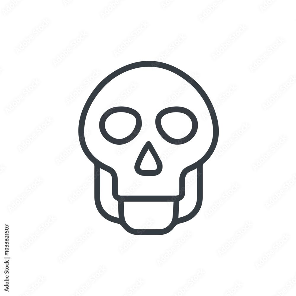 Fototapeta premium Skull icon symbol vector image illustration