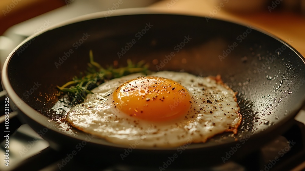 Breaking an Egg into a Skillet Breaking an Egg into a Skillet