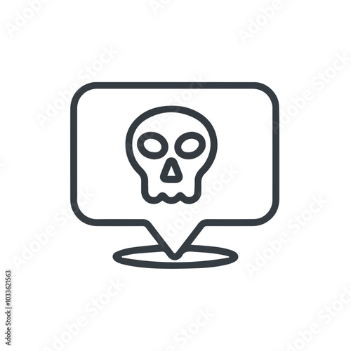 Skull icon symbol vector image illustration 