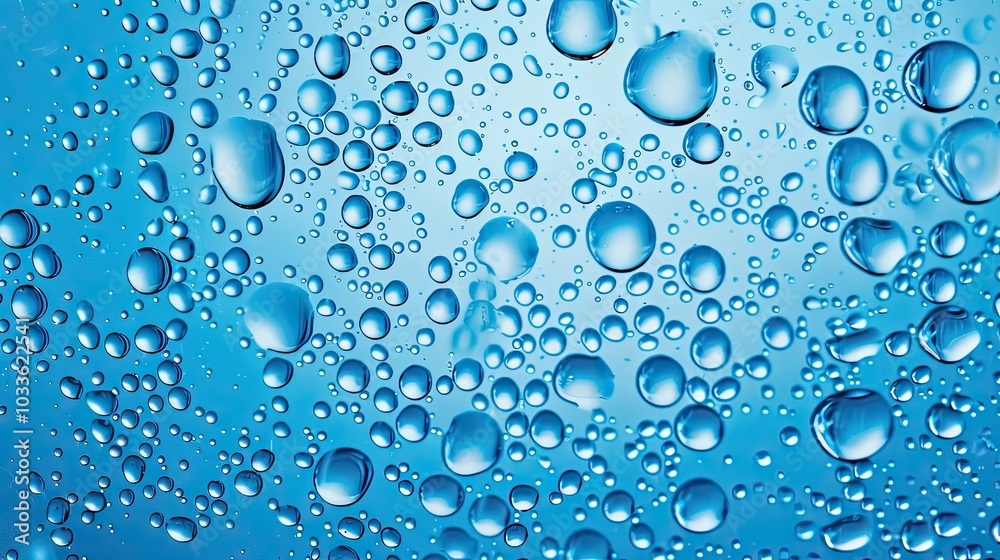 Water drops or oil bubbles on blue background --no text and people, human --chaos 10 --ar 16:9 Job ID: 34008555-9da7-4d76-9afc-3a26bbcebae0 Water drops or oil bubbles on blue background --no text and people, human --chaos 10 --ar 16:9 Job ID: 34008555-9da7-4d76-9afc-3a26bbcebae0