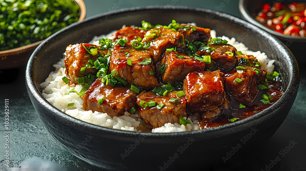 Pork leg rice,Steamed rice with braised pork leg, ready to eat Pork leg rice,Steamed rice with braised pork leg, ready to eat