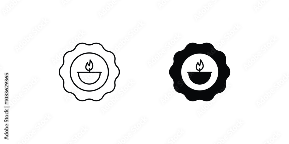 Diwali Festival set icon with white background vector stock illustration Diwali Festival set icon with white background vector stock illustration
