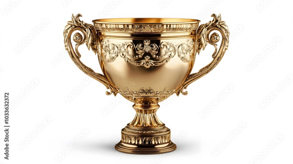 gold trophy cup on white. gold trophy cup on white.