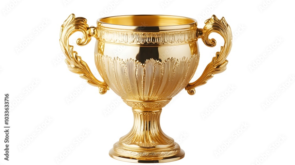 gold trophy cup on white. gold trophy cup on white.