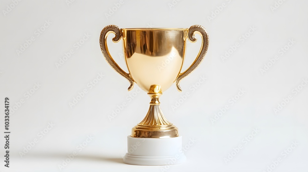 gold trophy cup on white. gold trophy cup on white.