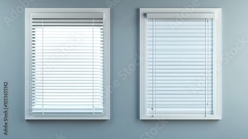 Two White Window Blinds