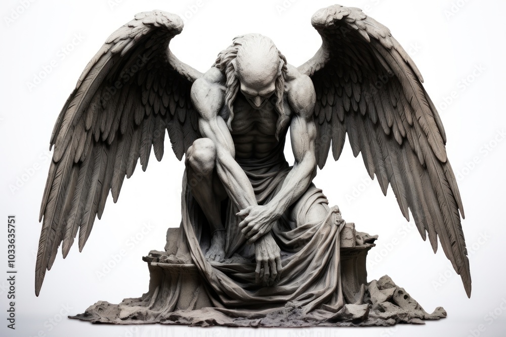 Fototapeta premium Angel statue sculpture art representation.
