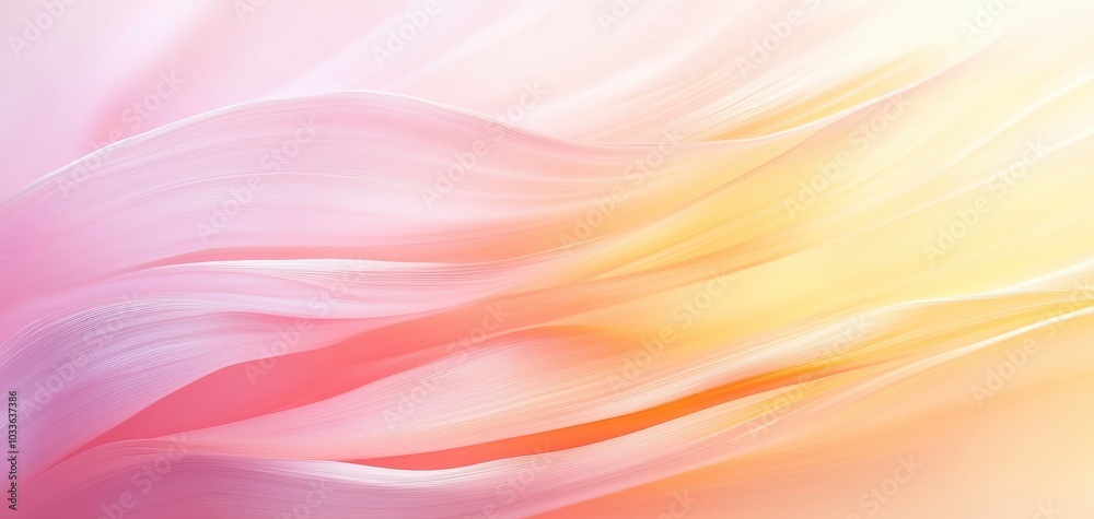 Obraz premium A pink and yellow wave pattern with a light blue background