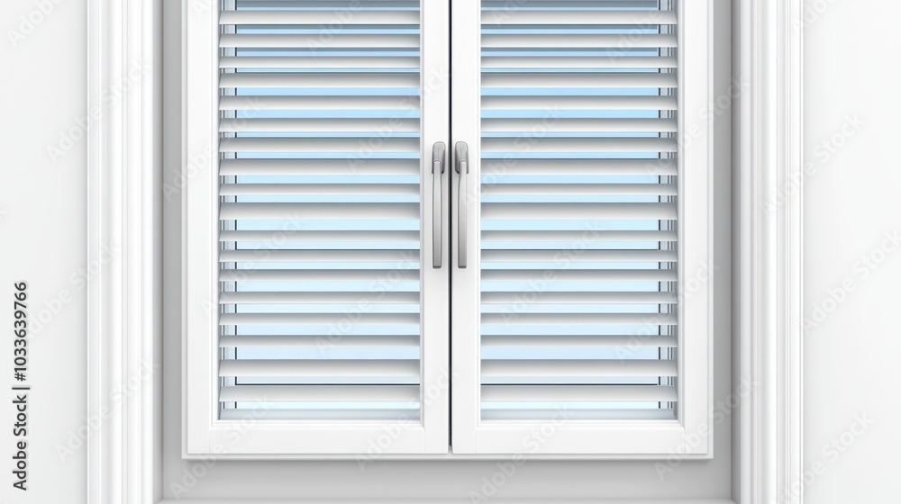 White Window with Shutters White Window with Shutters