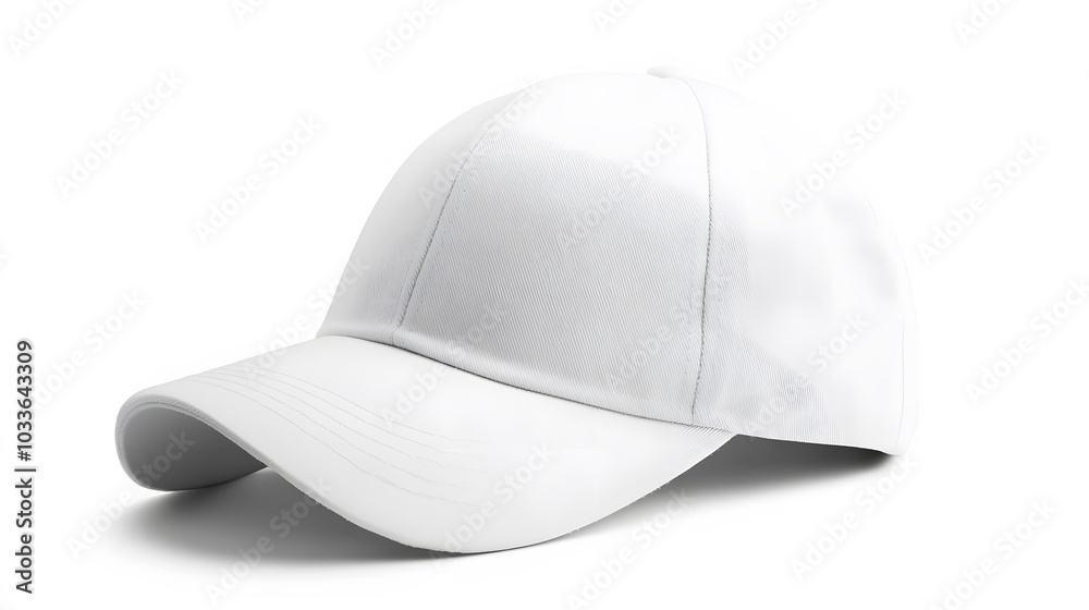 white canvas fabric cap isolated on white background. white canvas fabric cap isolated on white background.