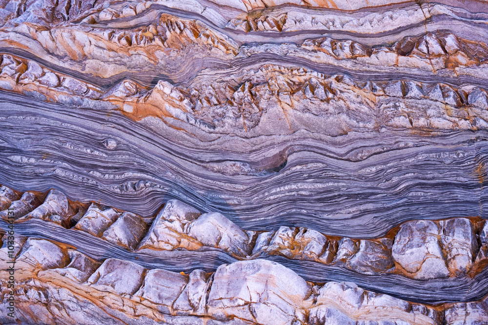 Textured layers of Cantabrian rock formations in Spain Textured layers of Cantabrian rock formations in Spain