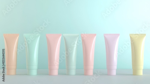 Pastel Colored Cosmetic Tubes