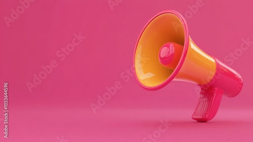 Pink and Orange Megaphone