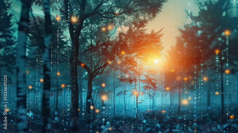 Fototapeta premium Nature-inspired Data 