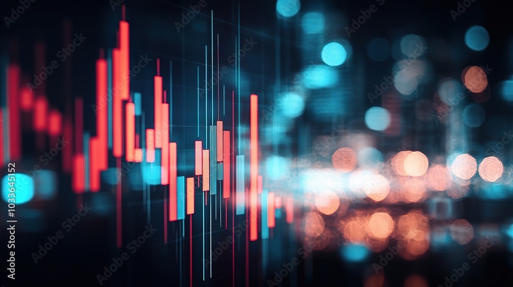 Colorful Data Visualization on Digital Background Colorful Data Visualization on Digital Background