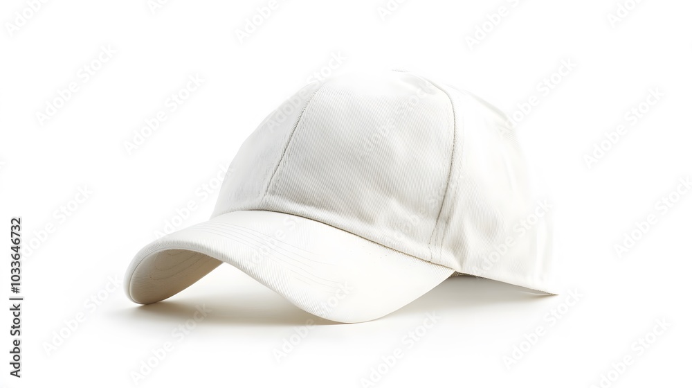 white canvas fabric cap isolated on white background. white canvas fabric cap isolated on white background.