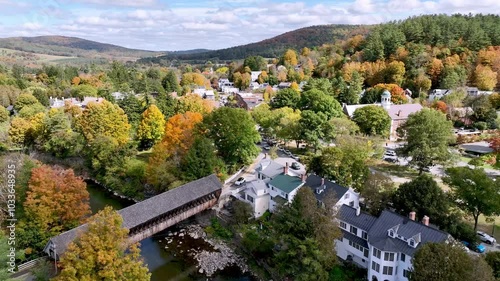 aerial slow push over woodstock vermont