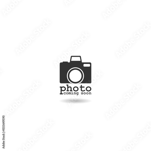Photo coming soon icon with shadow
