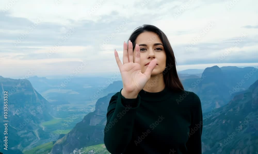 reflective mountain overlook where love is turned down
