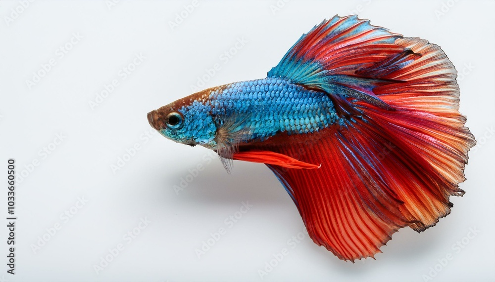 Fototapeta premium Betta Fish on White 