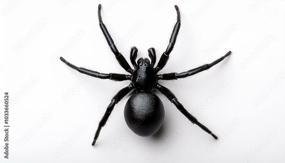Spider on White top view Spider on White top view