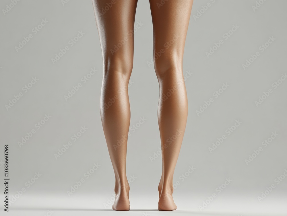 Woman's Legs After Liposuction, Back View, Smooth Skin, Contoured Calves, Legs Woman's Legs After Liposuction, Back View, Smooth Skin, Contoured Calves, Legs