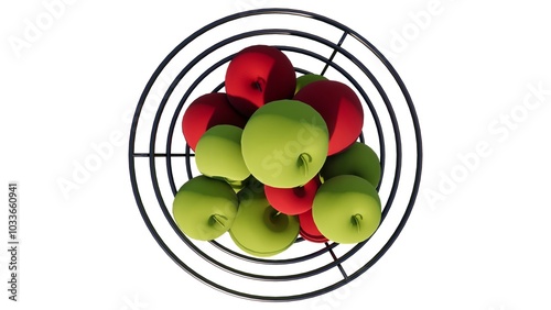 a basket of balls with a red one that says the word on it photo