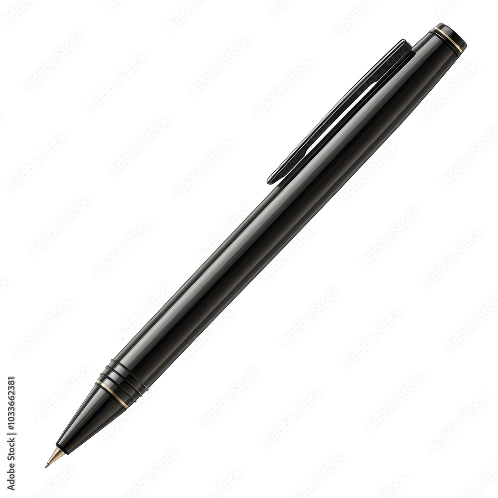 Black pen PNG isolated on transparent background, white background. Black pen PNG isolated on transparent background, white background.