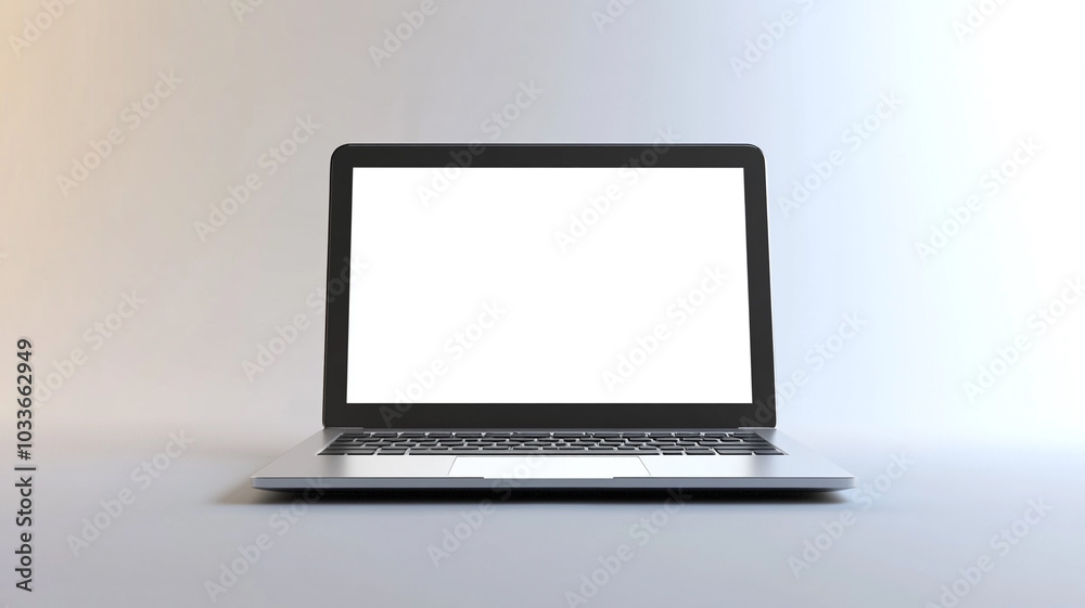 a laptop with a blank screen on a white background a laptop with a blank screen on a white background