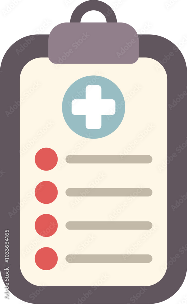 Fototapeta premium Medical clipboard is showing a checklist for healthcare examination