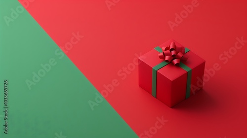 3D Render of a Christmas Gift Box