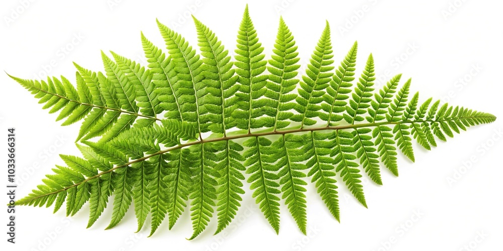 Close-up of green fern isolated on white background Close-up of green fern isolated on white background