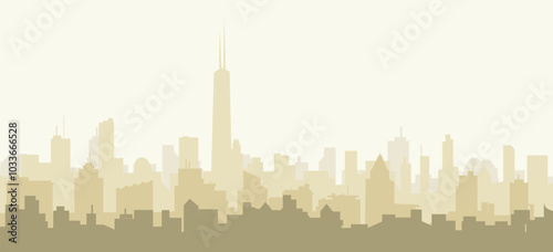 Morning Chicago skyline