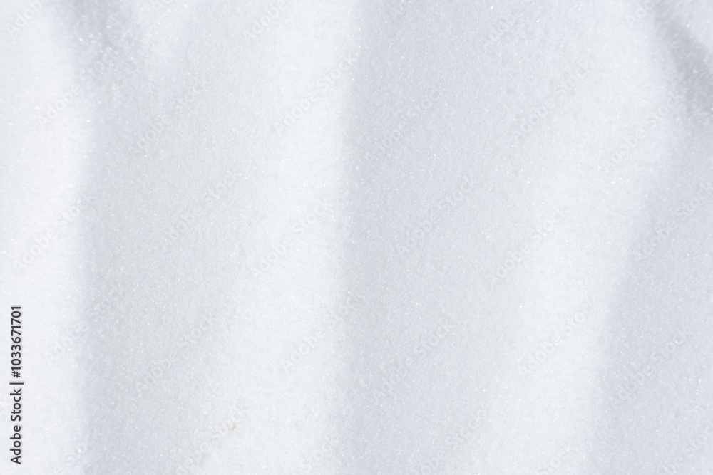Natural white food salt fine grind, top view Natural white food salt fine grind, top view