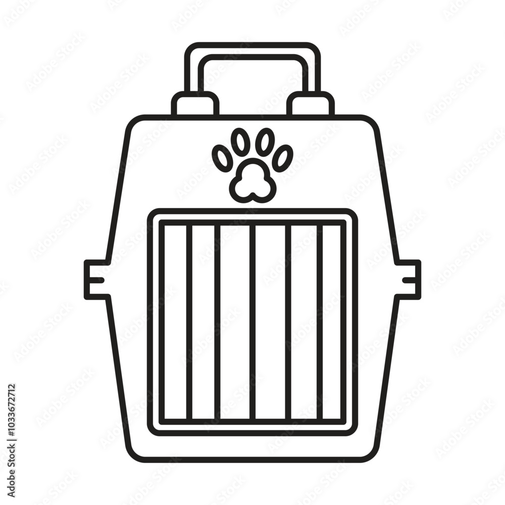 Pet Cat Cage icon vector on white background Pet Cat Cage icon vector on white background