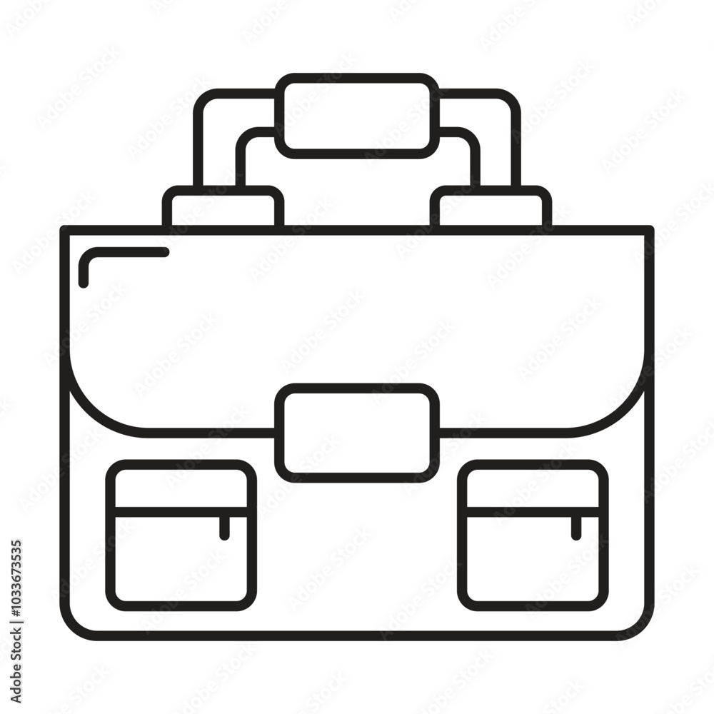 School bag icon vector on white background School bag icon vector on white background