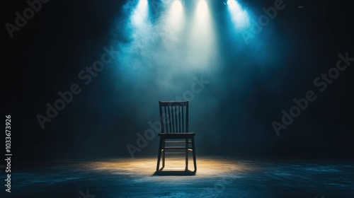 A Single Chair In The Spotlight