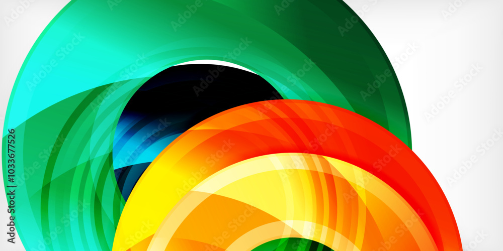 Obraz premium Circles, round elements, ring shapes premium background. Vector Illustration For Wallpaper, Banner, Background, Card, Book Illustration, landing page